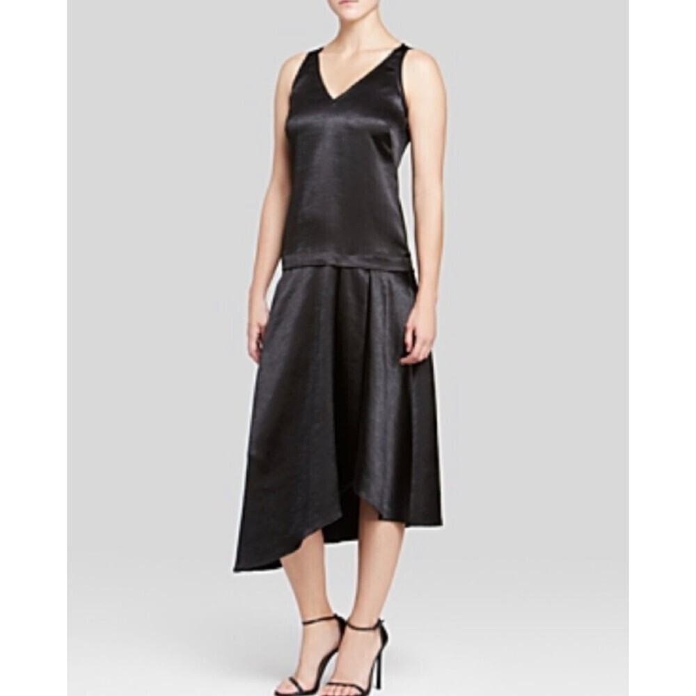 Adrianna Papell Black Midi Dress